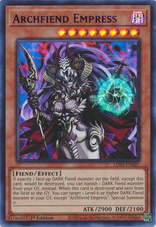 Archfiend Empress - LDS3-EN007 - Ultra Rare 1st Edition