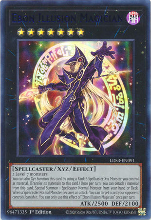 Ebon Illusion Magician - LDS3-EN091 - Ultra Rare 1st Edition