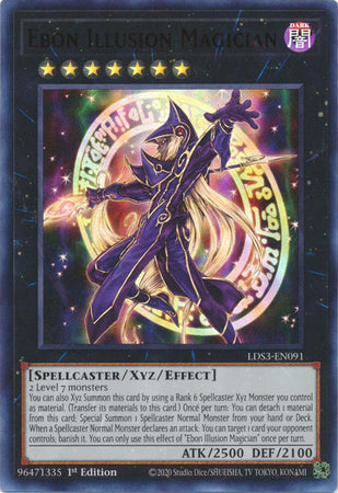Ebon Illusion Magician - LDS3-EN091 - Ultra Rare 1st Edition