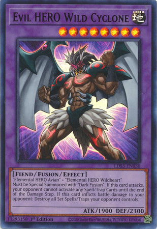 Evil HERO Wild Cyclone - LDS3-EN030 - Ultra Rare 1st Edition