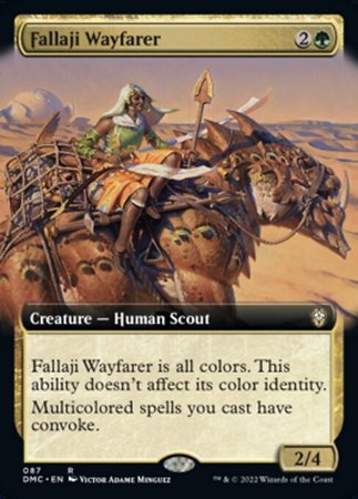 EXTENDED ART Fallaji Wayfarer 087# - COMMANDER Dominaria United