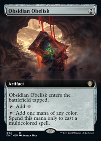 EXTENDED ART Obsidian Obelisk 094# - COMMANDER Dominaria United