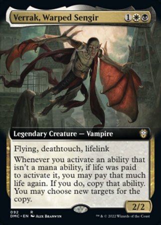 EXTENDED ART Verrak, Warped Sengir 092# - COMMANDER Dominaria United
