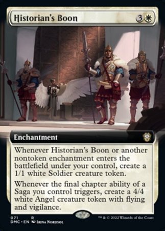 EXTENDED ART Historian's Boon 071# - COMMANDER Dominaria United