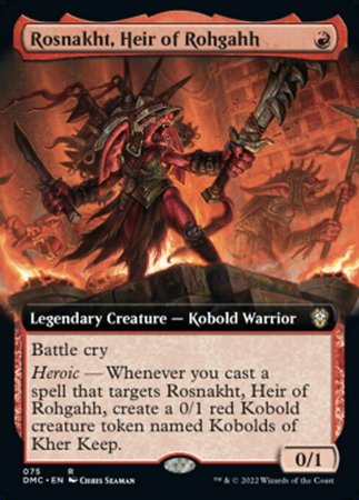 EXTENDED ART Rosnakht, Heir of Rohgahh 075# - COMMANDER Dominaria United