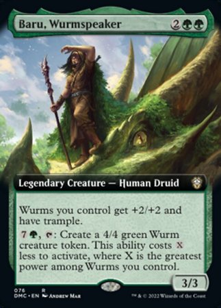EXTENDED ART Baru, Wurmspeaker 076# - COMMANDER Dominaria United