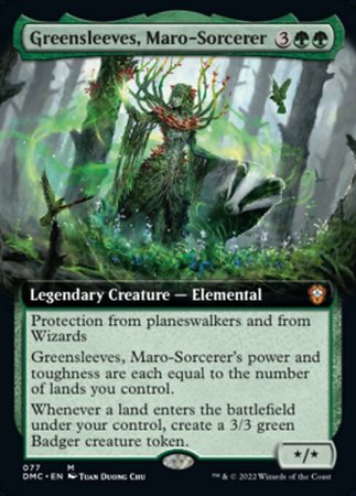 EXTENDED ART Greensleeves, Maro-Sorcerer 077# - COMMANDER Dominaria United
