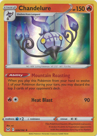 Chandelure - 026/196 - Holo Rare Lost Origin