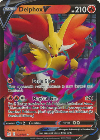 Delphox V - 027/196 - Ultra Rare Lost Origin