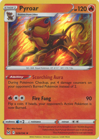 Pyroar - 029/196 - Holo Rare Lost Origin
