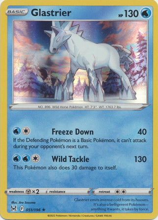 Glastrier - 051/196 - Holo Rare Lost Origin