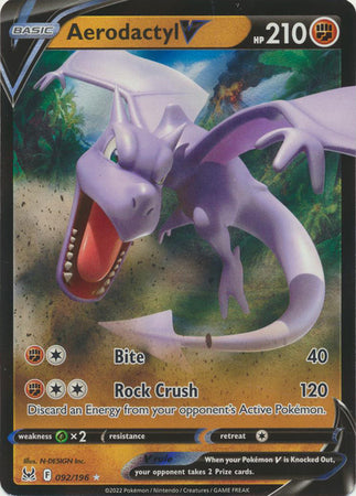 Aerodactyl V - 092/196 - Ultra Rare Lost Origin
