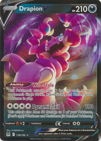 Drapion V - 118/196 - Ultra Rare Lost Origin