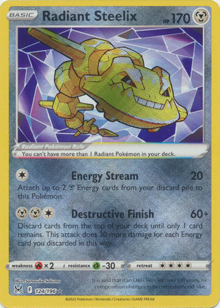 Radiant Steelix - 124/196 - Radiant Rare Lost Origin