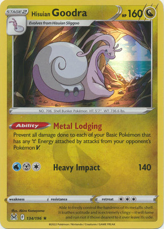 Hisuian Goodra - 134/196 - Holo Rare Lost Origin