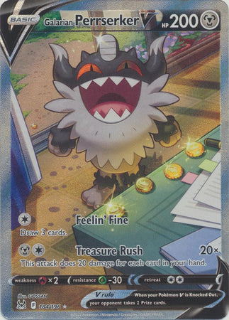 Galarian Perrserker V - 184/196 - Alternate Art Ultra Rare Lost Origin