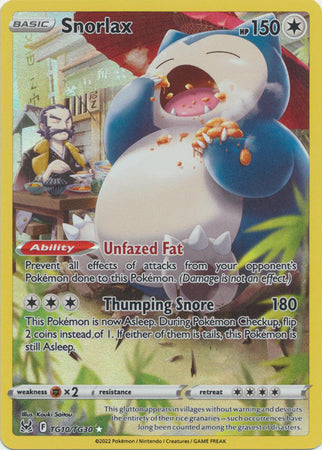 Snorlax - TG10/TG30 - Holo Rare Lost Origin