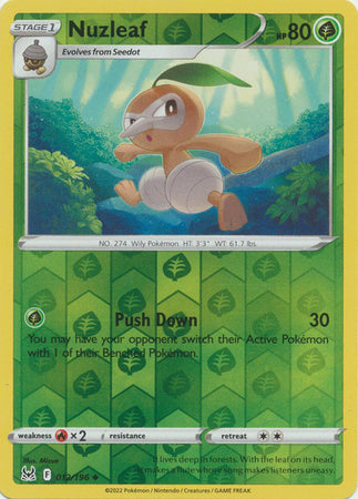 Nuzleaf - 012/196 - Uncommon Reverse Holo