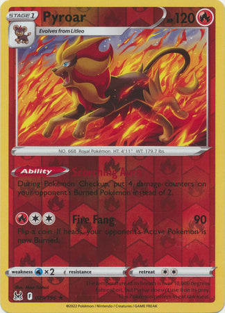 Pyroar - 029/196 - Holo Rare Reverse Holo