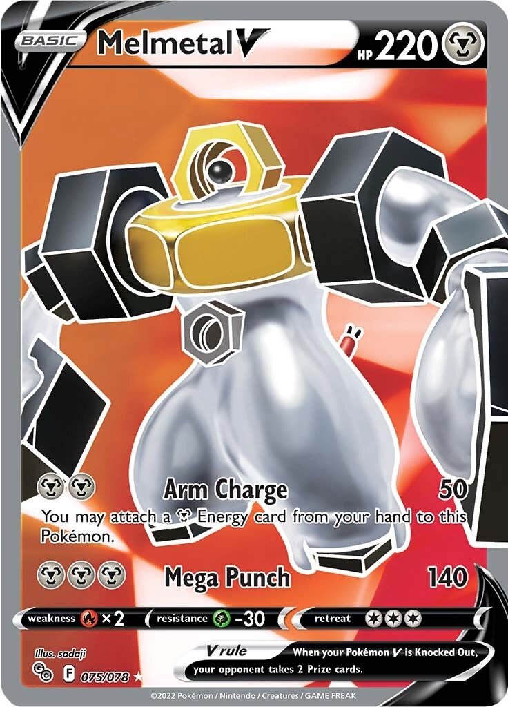 Melmetal V - 075/078 - Full Art Ultra Rare Pokemon Go