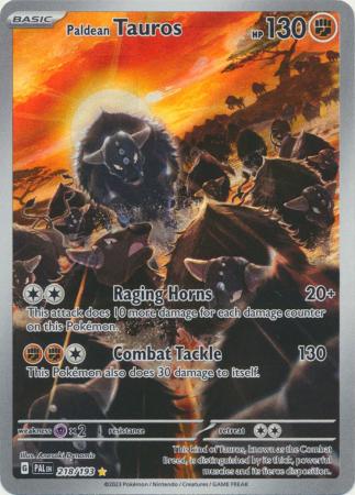 Paldean Tauros - 218/193 - Illustration Rare SV02 Paldea Evolved