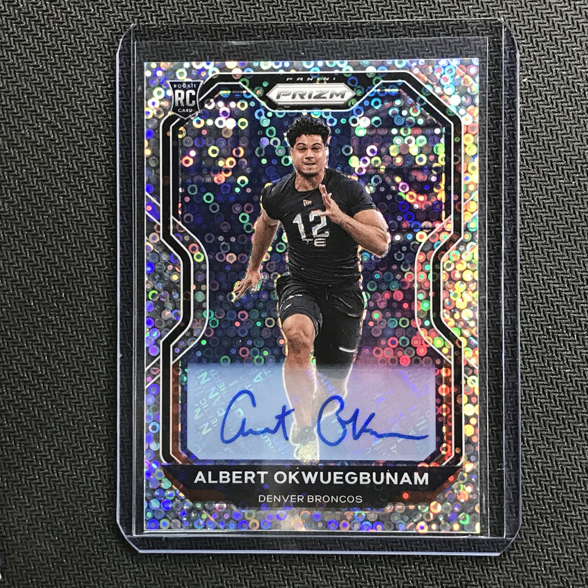 2020 Prizm No Huddle ALBERT OKWUEGBUNAM Rookie Autograph Silver #316-Cherry Collectables