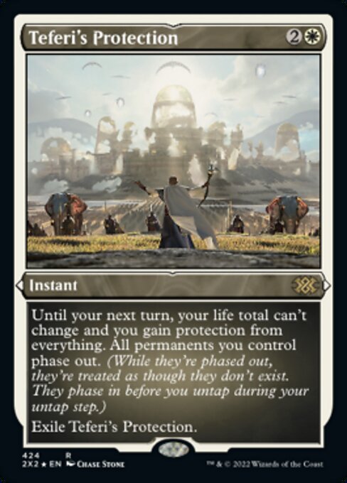 ETCHED FOIL Teferi's Protection 424# - Rare Double Masters 2022