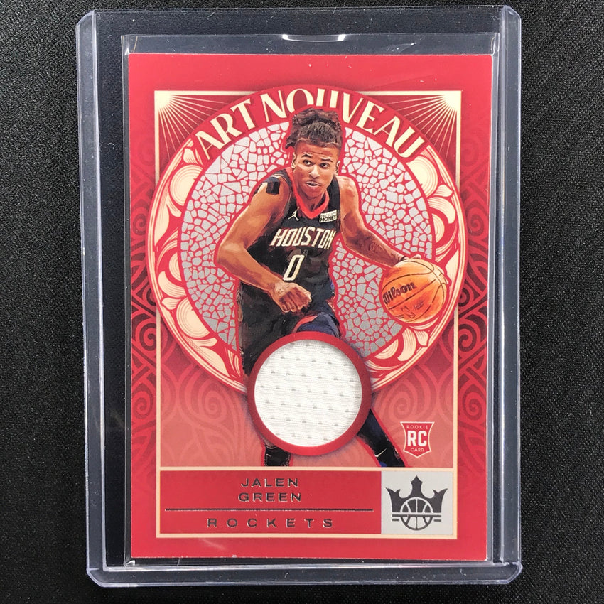 2021-22 Court Kings Jalen Green Art Nouveau Rookie Jersey No Jgr C