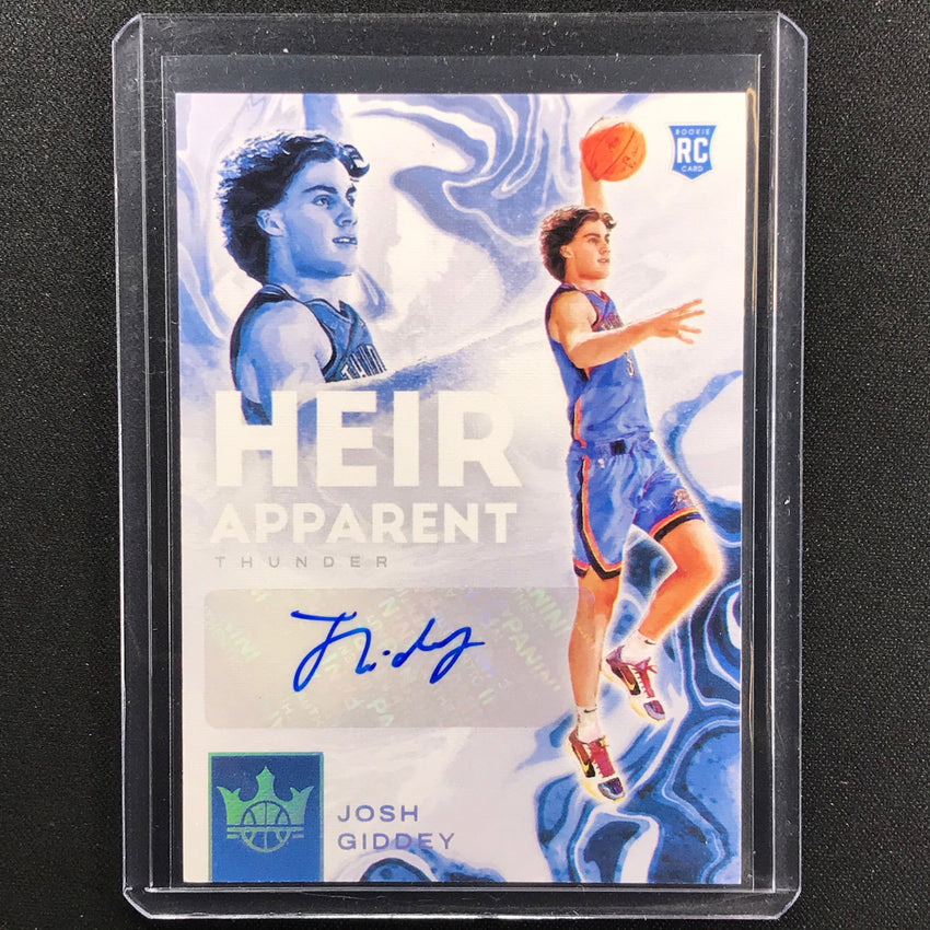 2021-22 Court Kings Josh Giddey Heir Apparent Rookie Auto Masterpiece 1/1