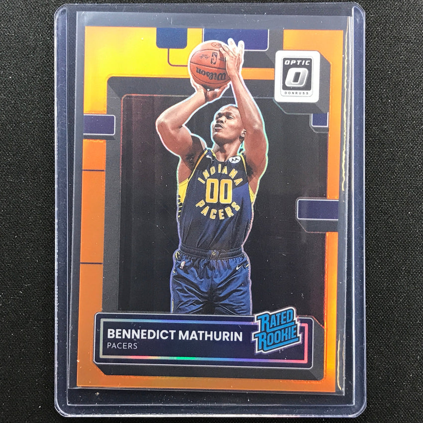 2022-23 Donruss Optic Bennedict Mathurin Rated Rookie Orange 167/199 No 209