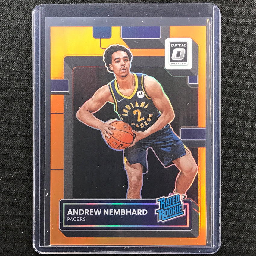 2022-23 Donruss Optic Andrew Nembhard Rated Rookie Orange 77/199 No 230
