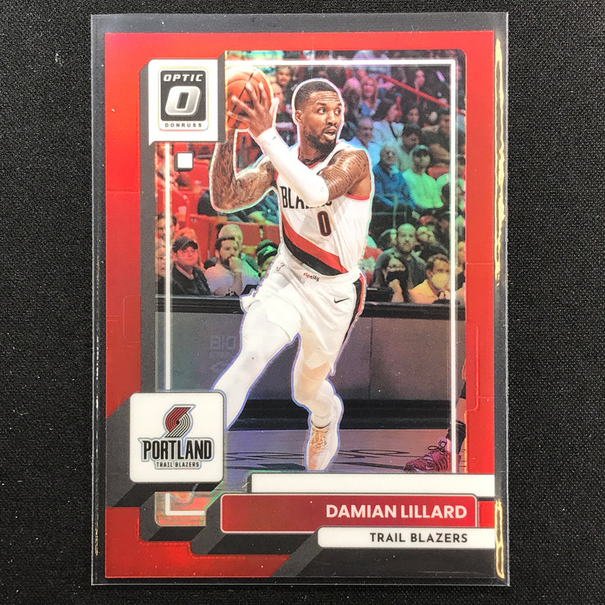 2022-23 Donruss Optic Damian Lillard Red /99 No 49
