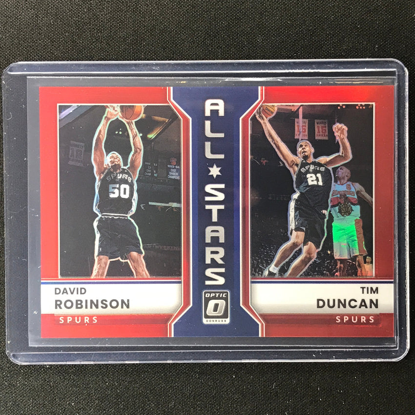 2022-23 Donruss Optic David Robinson Tim Duncan All-stars Red 66/99