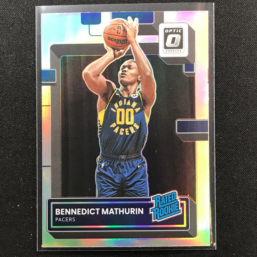 2022-23 Donruss Optic Bennedict Mathurin Rated Rookie Holo Silver Prizm No 209
