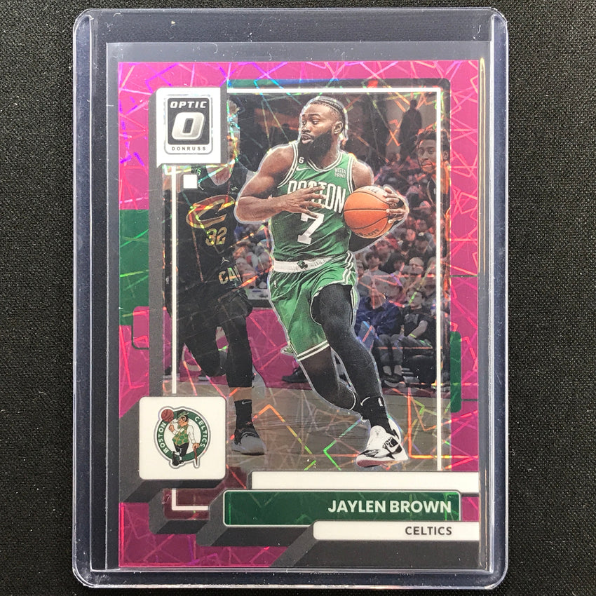 2022-23 Donruss Optic Jaylen Brown Pink Velocity 48/79