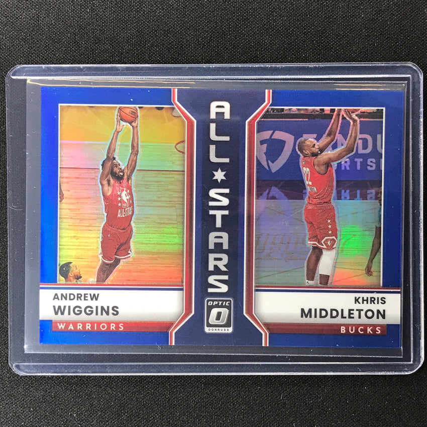 2022-23 Donruss Optic Andrew Wiggins Khris Middleton All-stars Blue 27/49