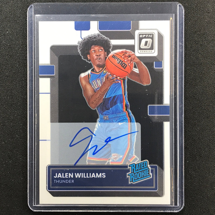2022-23 Donruss Optic Jalen Williams Rated Rookie Signatures Auto Base No 235