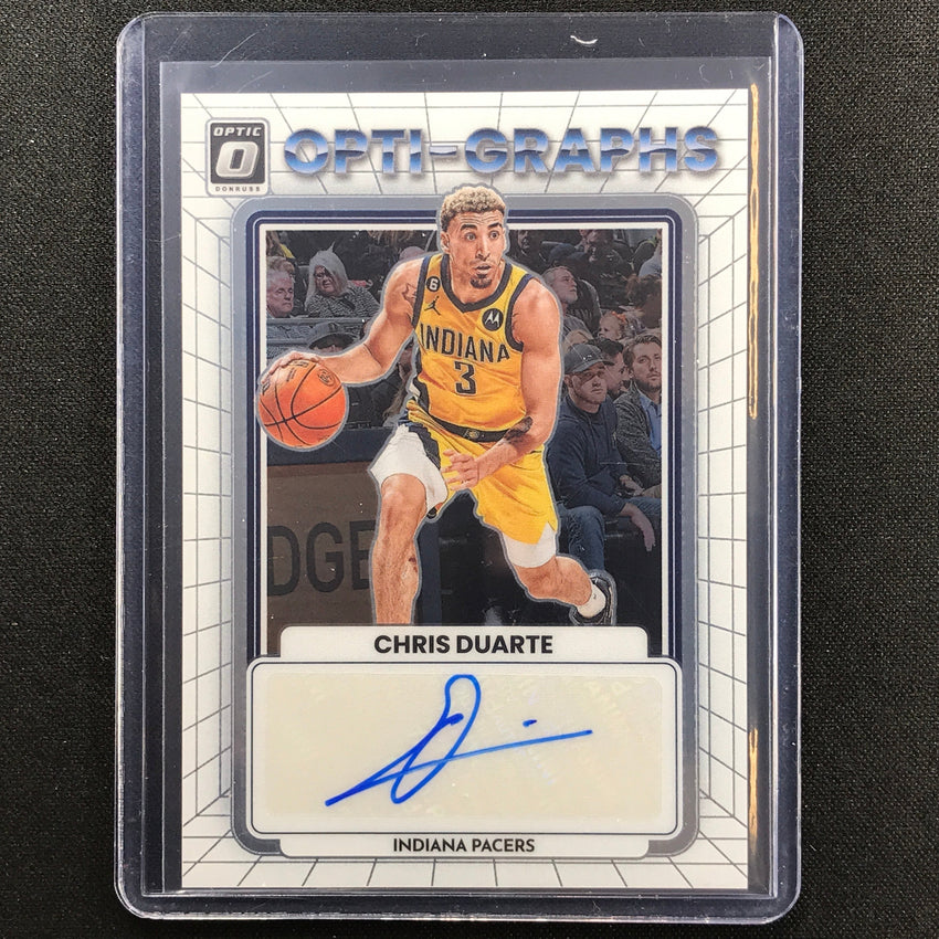 2022-23 Donruss Optic Chris Duarte Opti-graphs Auto Base 84/99