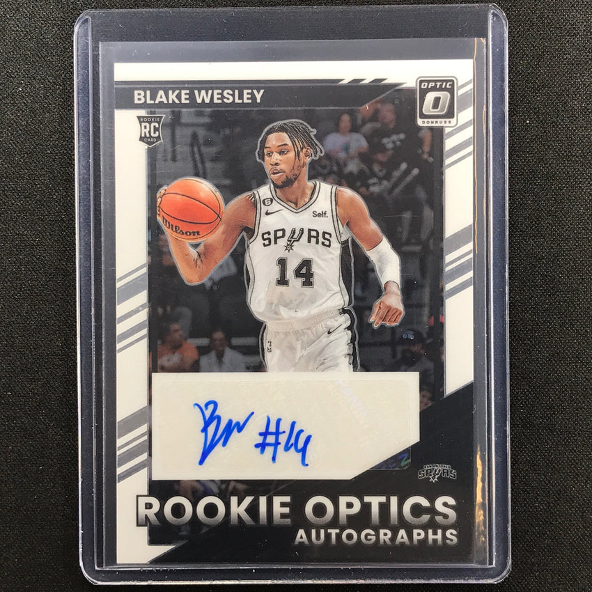 2022-23 Donruss Optic Blake Wesley Rookie Optics Auto Base 96/99