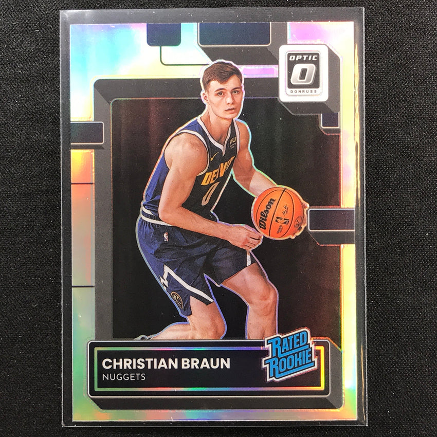 2022-23 Donruss Optic Christian Braun Rated Rookie Holo Silver Prizm No 238