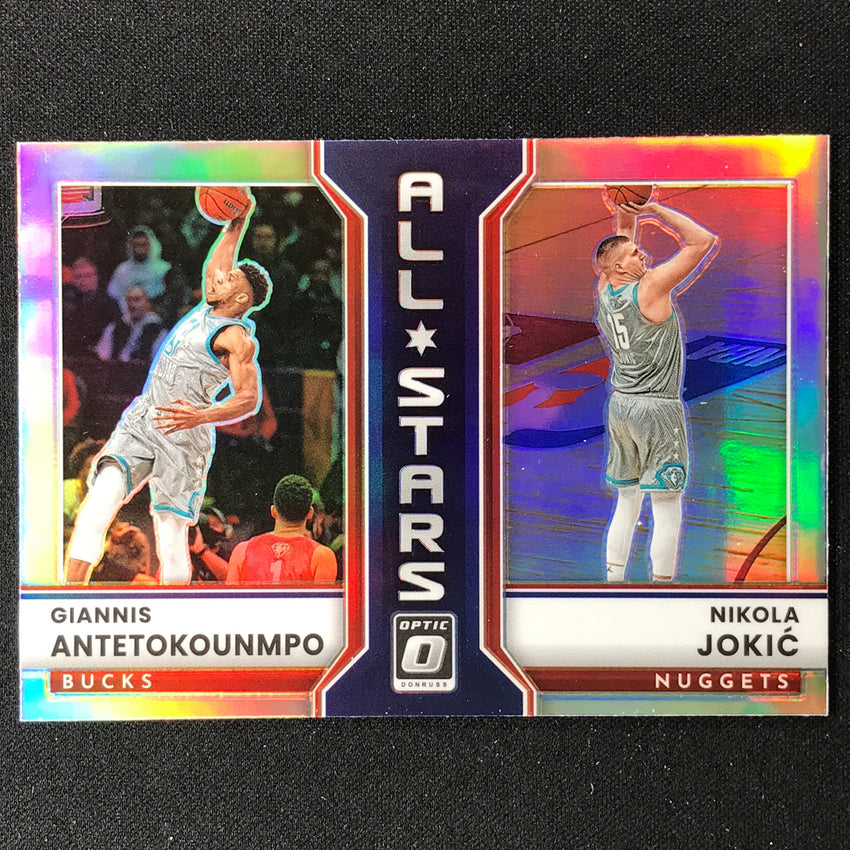 2022-23 Donruss Optic Giannis Antetokounmpo Nikola Jokic All-stars Holo Silver 6