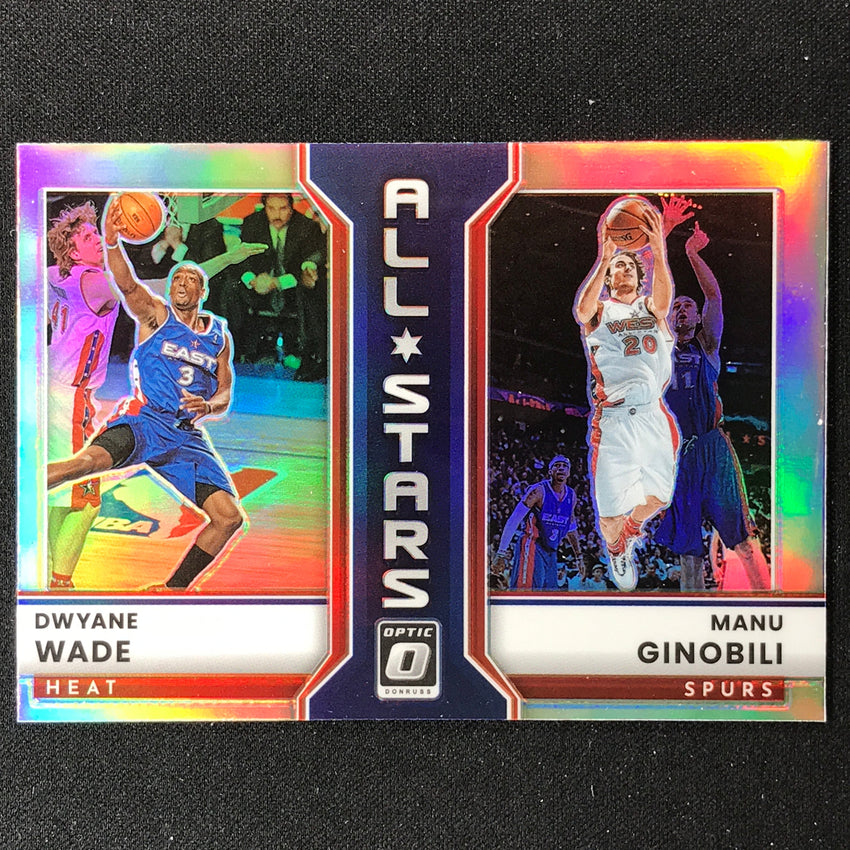 2022-23 Donruss Optic Dwyane Wade Manu Ginobili All-stars Holo Silver No 18