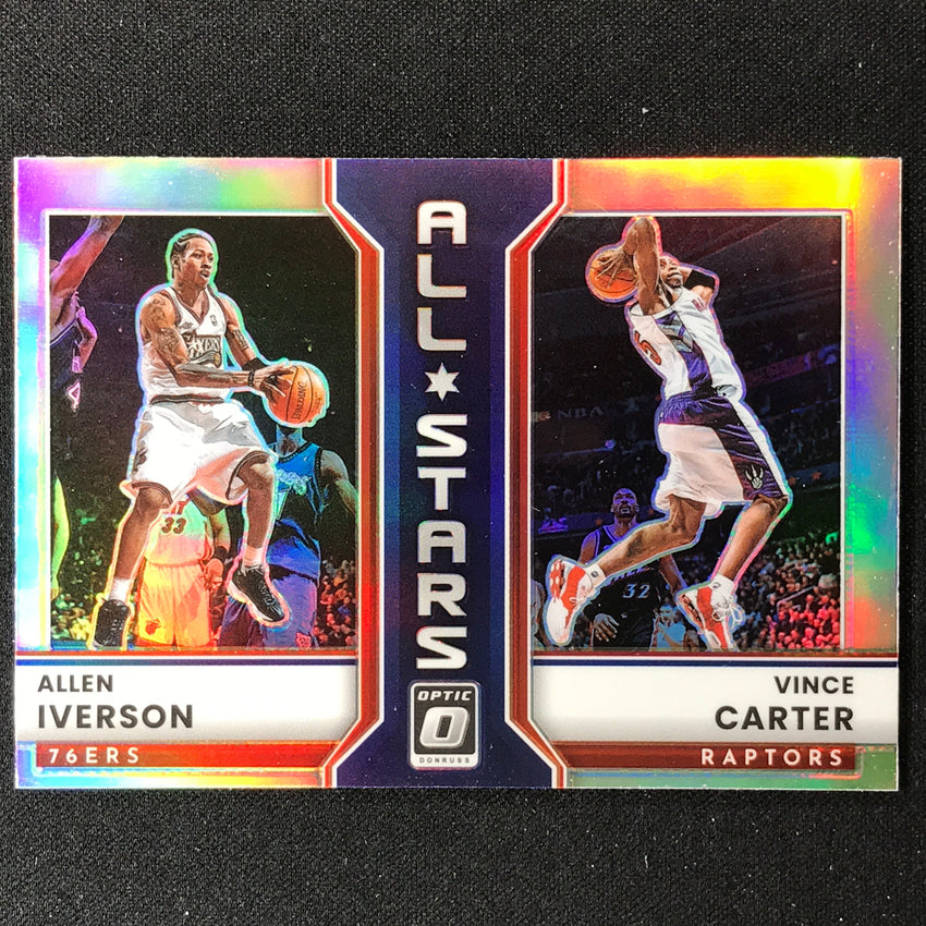 2022-23 Donruss Optic Allen Iverson Vince Carter All-stars Holo Silver No 19