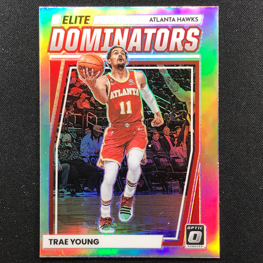 2022-23 Donruss Optic Trae Young Elite Dominators Holo Silver No 17
