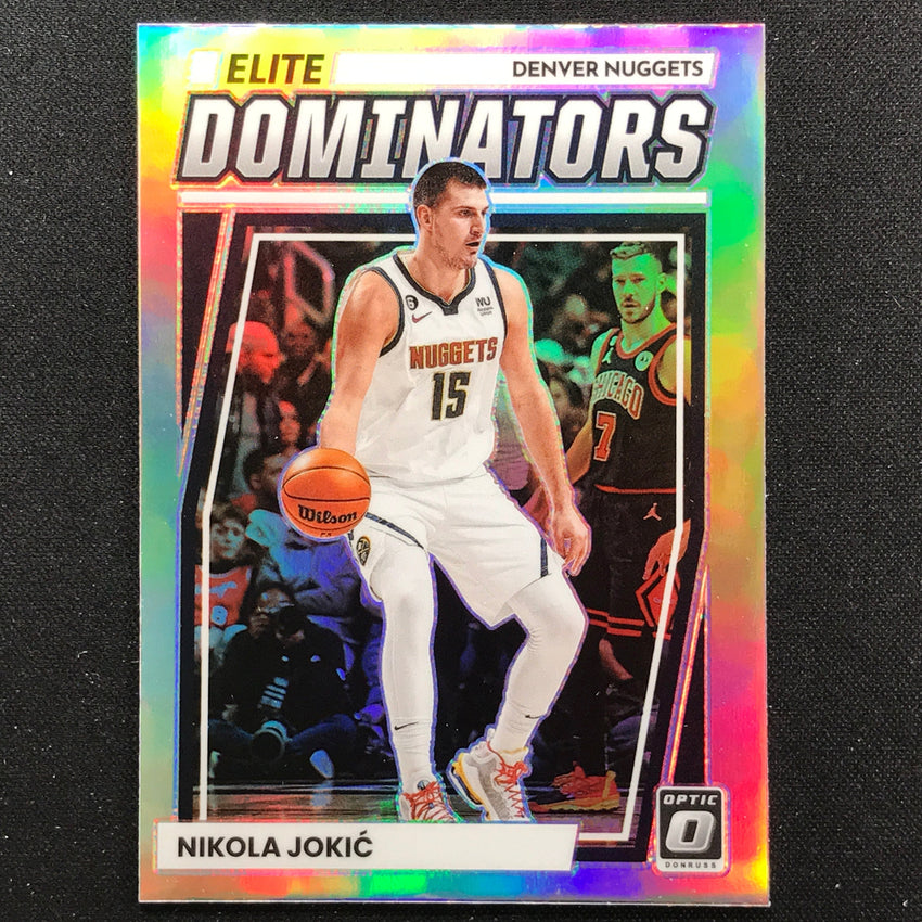 2022-23 Donruss Optic Nikola Jokic Elite Dominators Holo Silver No 19