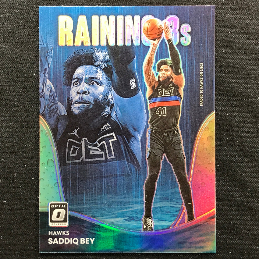 2022-23 Donruss Optic SADDIQ BEY Raining 3s Holo Silver #15