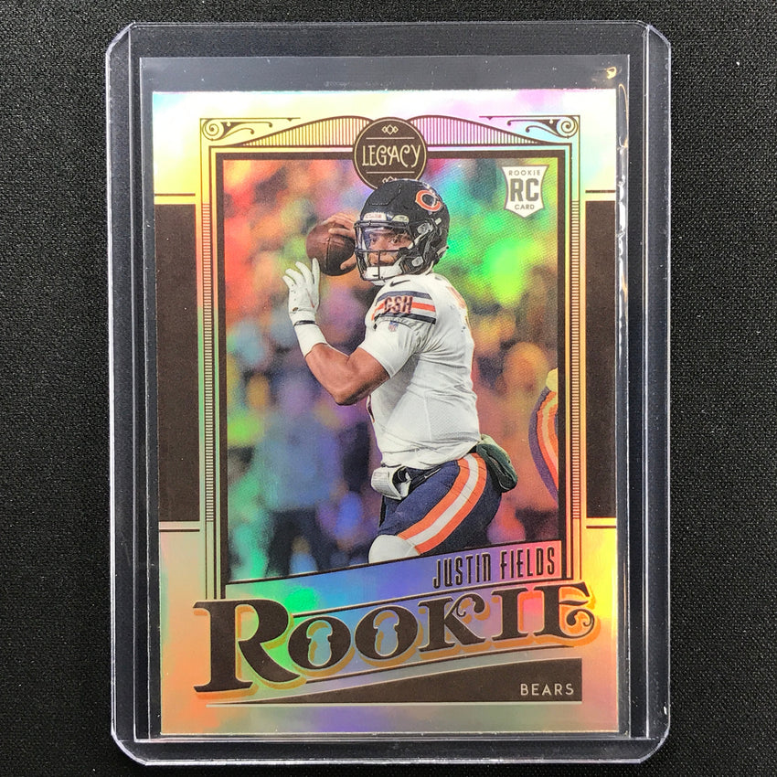 2021 Chronicles Justin Fields Legacy Update Rookie Silver Prizm No 216
