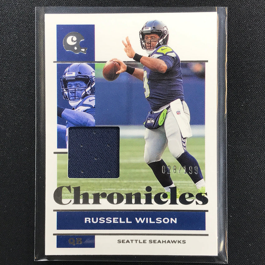 2021 Chronicles Russell Wilson Chronicles Base Set Jersey 28/199