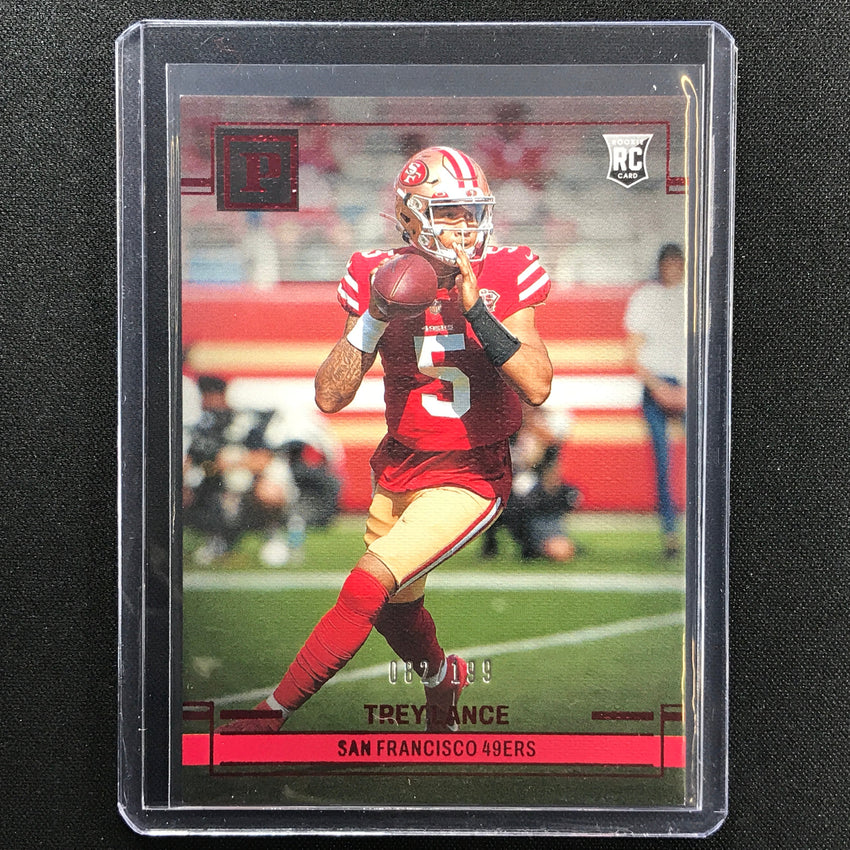 2021 Chronicles Trey Lance Panini Base Set Rookie Red 82/199