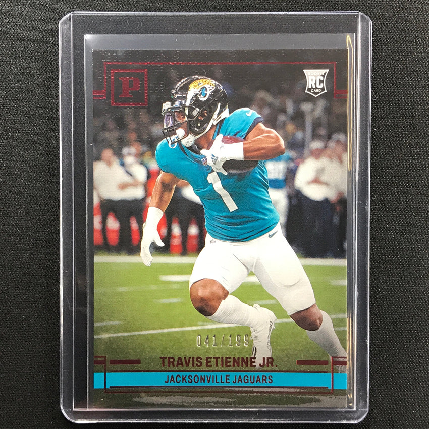 2021 Chronicles Travis Etienne Jr. Panini Base Set Rookie Red 41/199